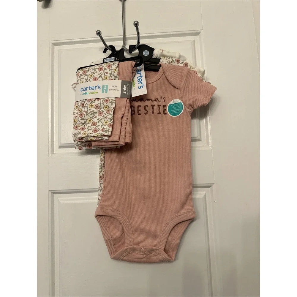NWT Carter's Girls 3 Pack One Piece Size 3-6 Months And 2 Pack Of Pants